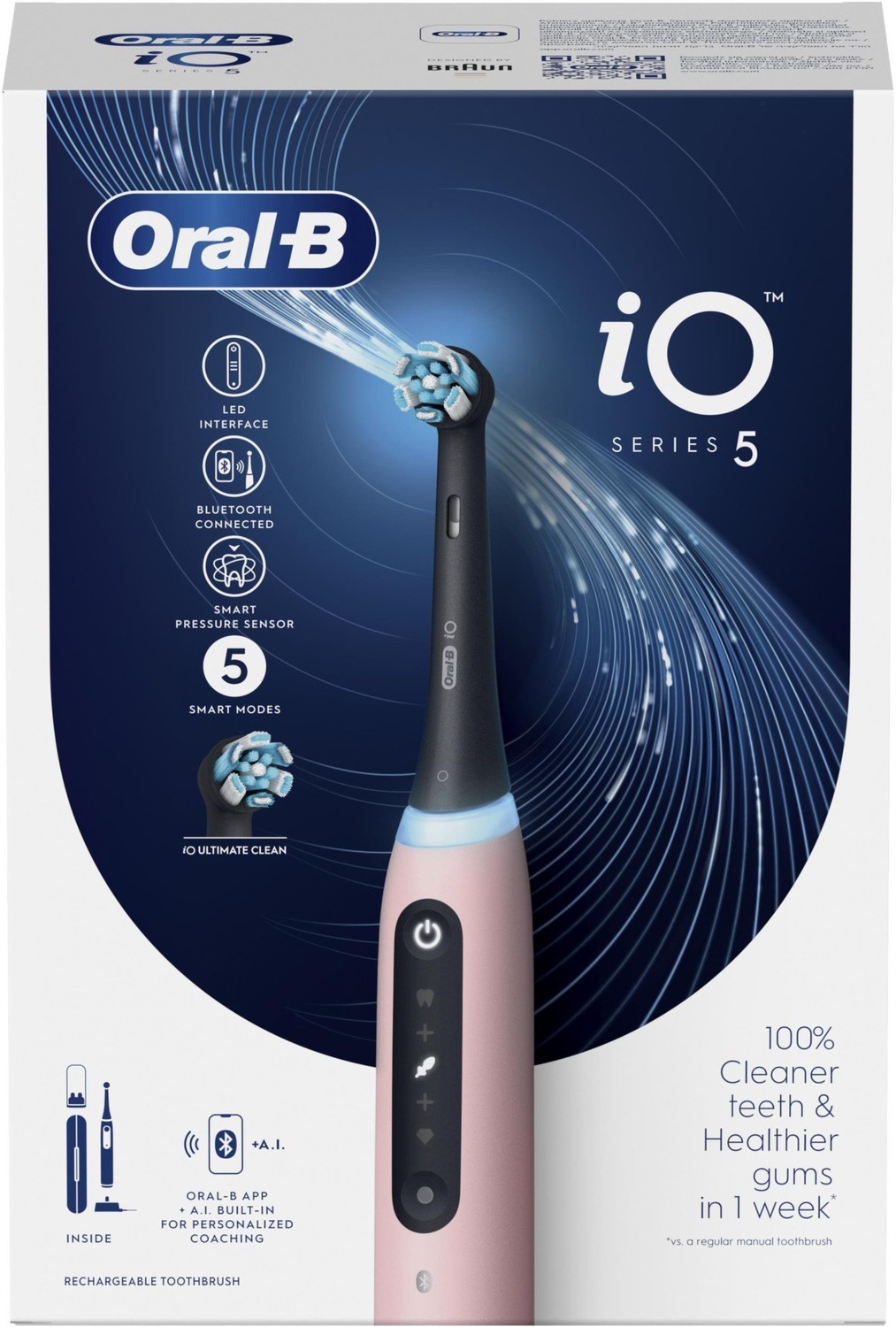 Oral-B iO 5 Pink Elektrická zubná kefka