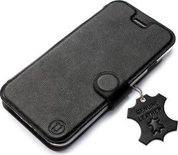 Mobiwear kožené flip pre Motorola Moto G62 5G – Čierne