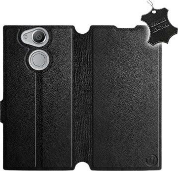 Flip pouzdro na mobil Sony Xperia XA2 - Černé - kožené - Black Leather