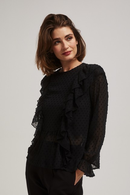 Blouse with ruffles