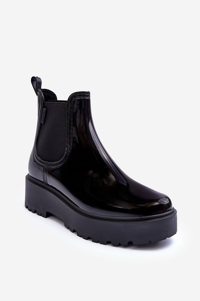 Lacquered trousers Shoes on the platform Big Star MM274395 black