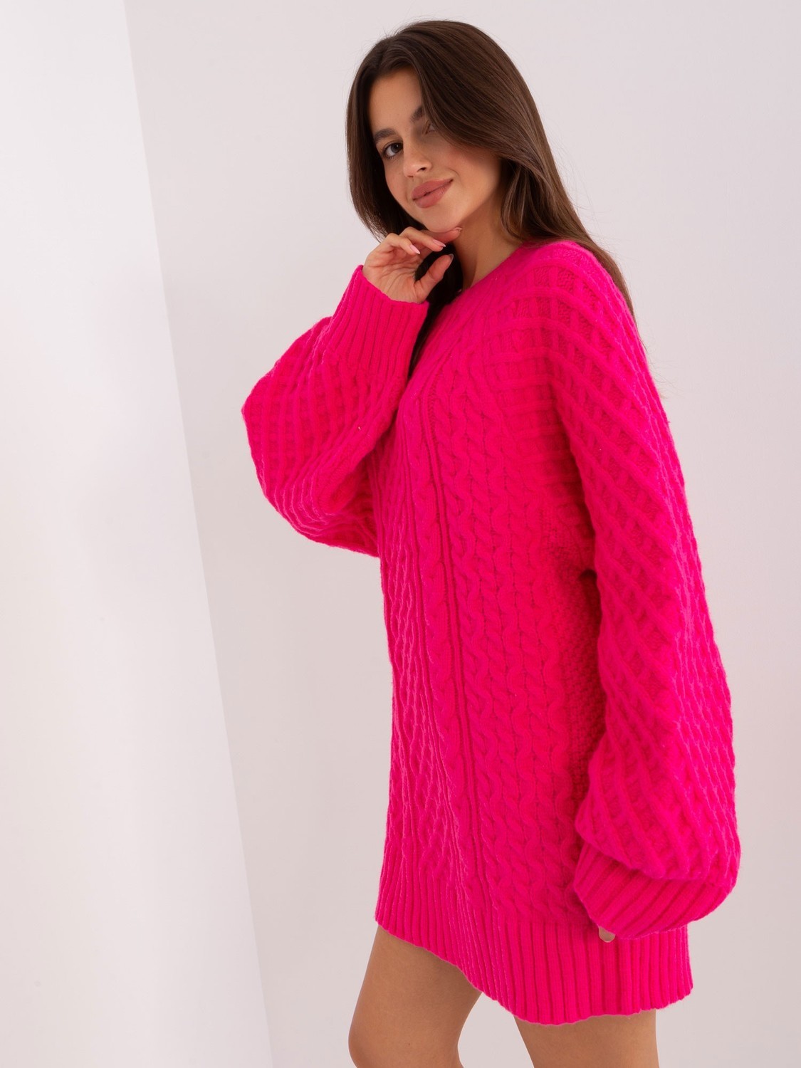Knitted dress Fuscara with wide sleeves