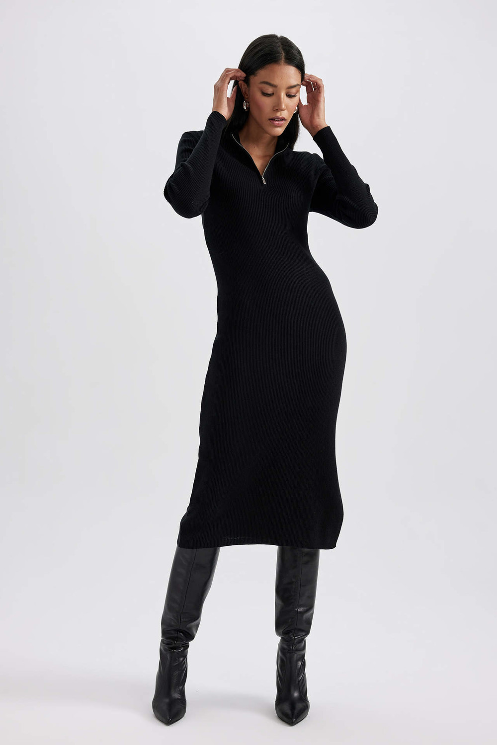 DEFACTO Slim Fit Ribana Dress