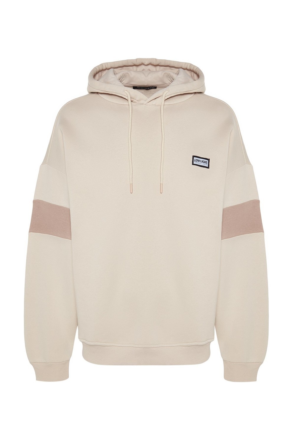Trendyol Beige Men's Oversize/Wide-Cut Hoodie