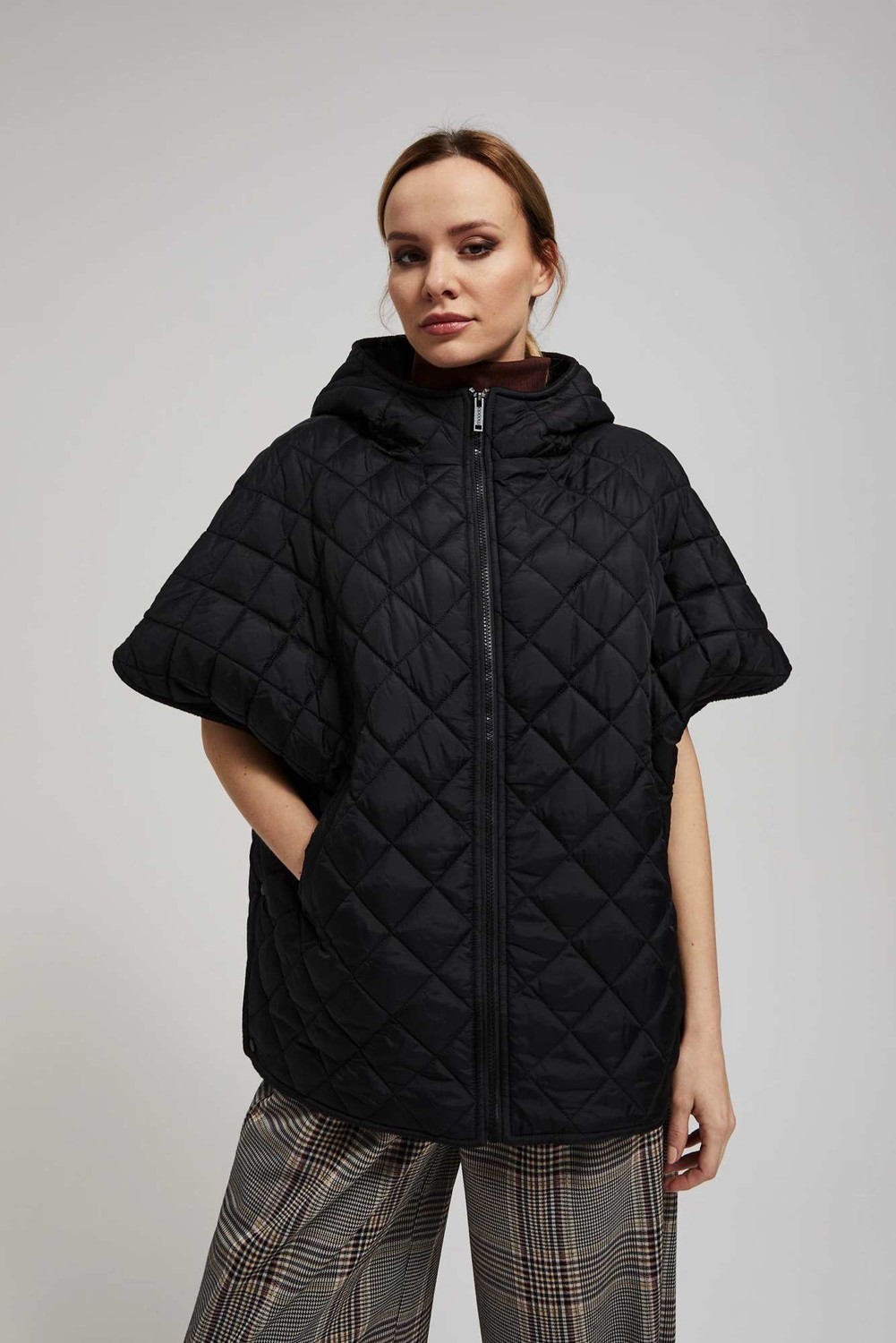 Oversized vest with hood