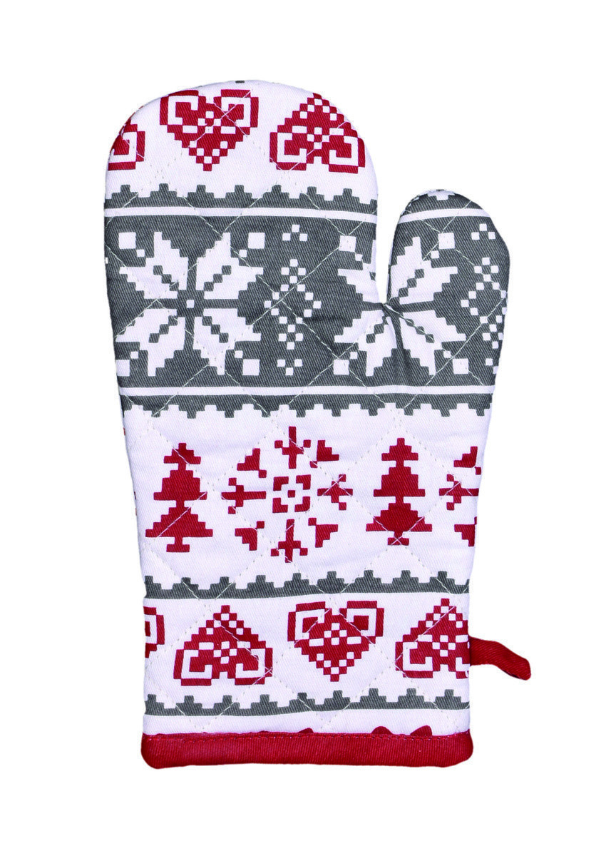 Chňapka kuchynská, Folk 2206, šedo červená