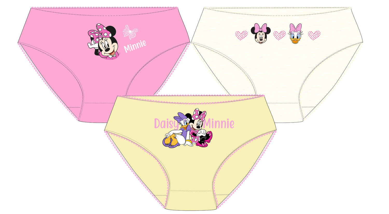 EPlus Dievčenské spodné prádlo - Minnie mix 3 ks Veľkosť - deti: 92/98