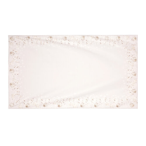 Obrus s vianočným motívom - vianočné gule na sivom podklade, 130x220 cm, 100% polyester., 130 х 220 cm