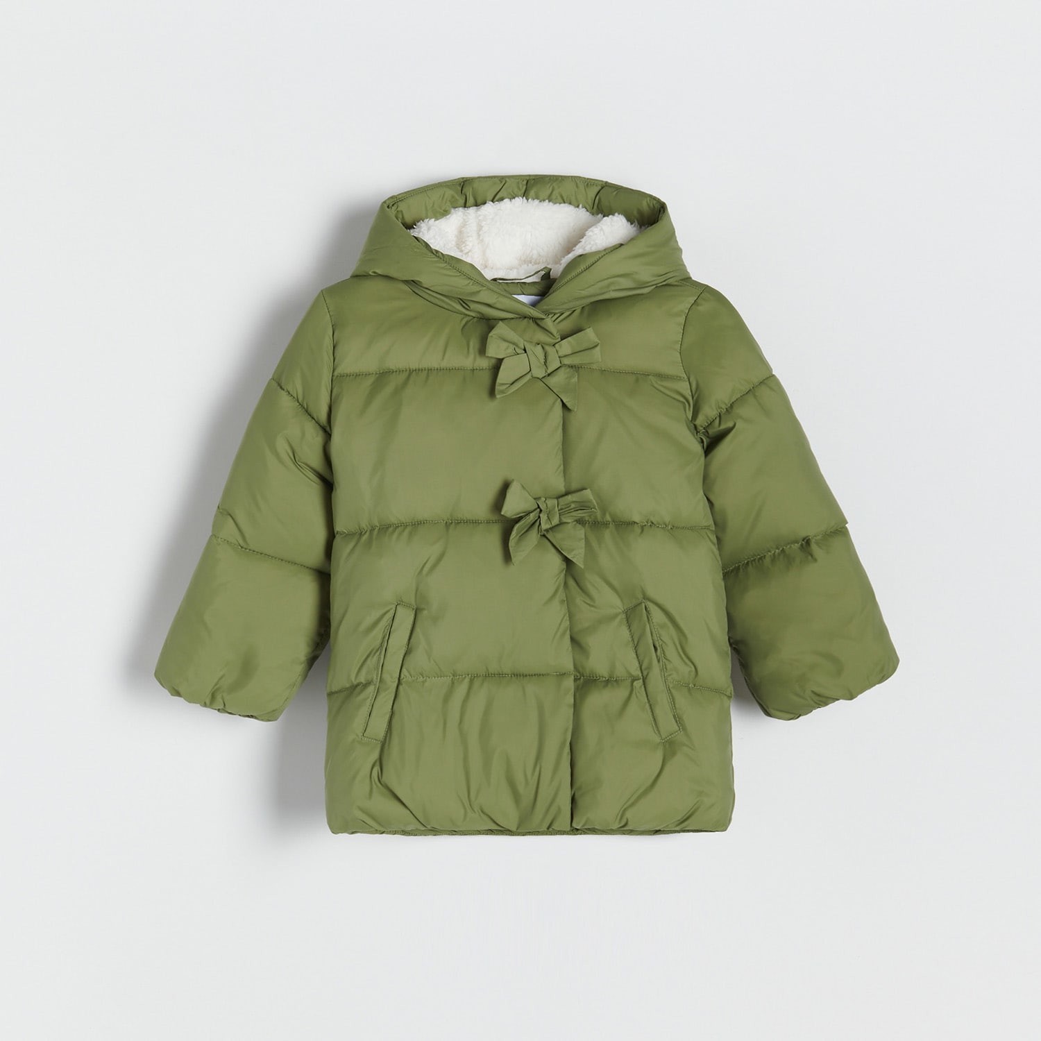 Reserved - Bunda s ozdobnými mašľami - Khaki