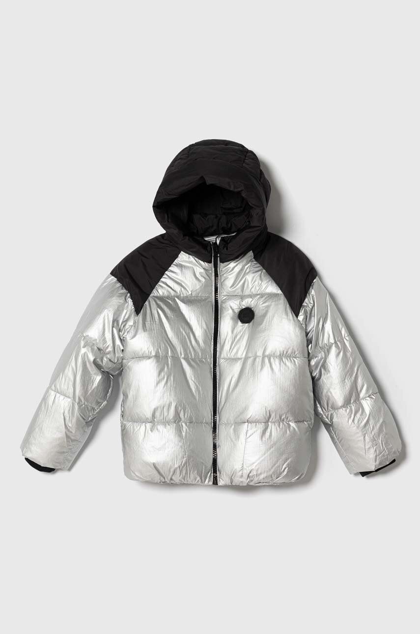 Detská bunda Pepe Jeans strieborná farba