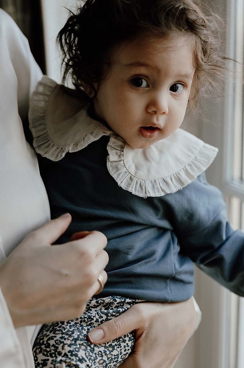 Blúzka pre bábätká That's mine 031871 Alberte Blouse tmavomodrá farba, jednofarebná