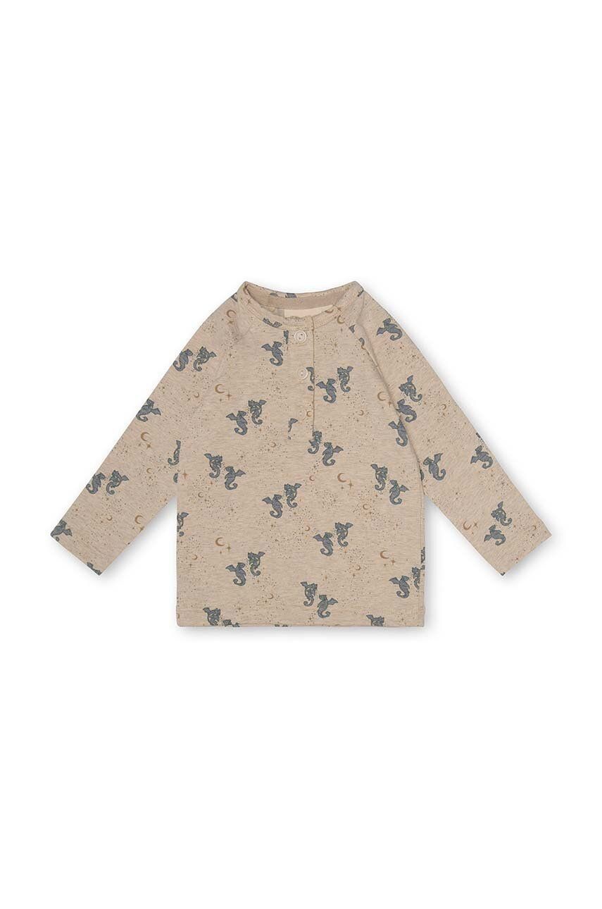 Tričko s dlhým rukávom pre bábätká That's mine 021579 Remy T-Shirt béžová farba, vzorovaný