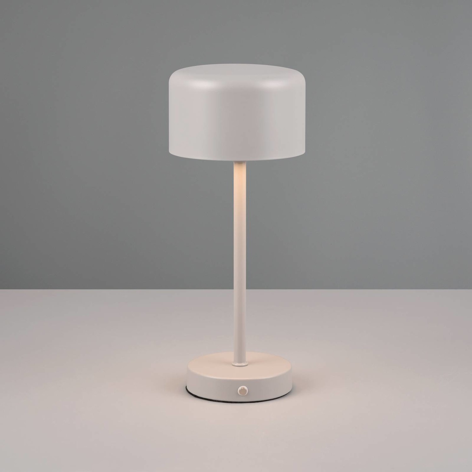 Stolová LED lampa Jeff s batériou, ultimate sivá
