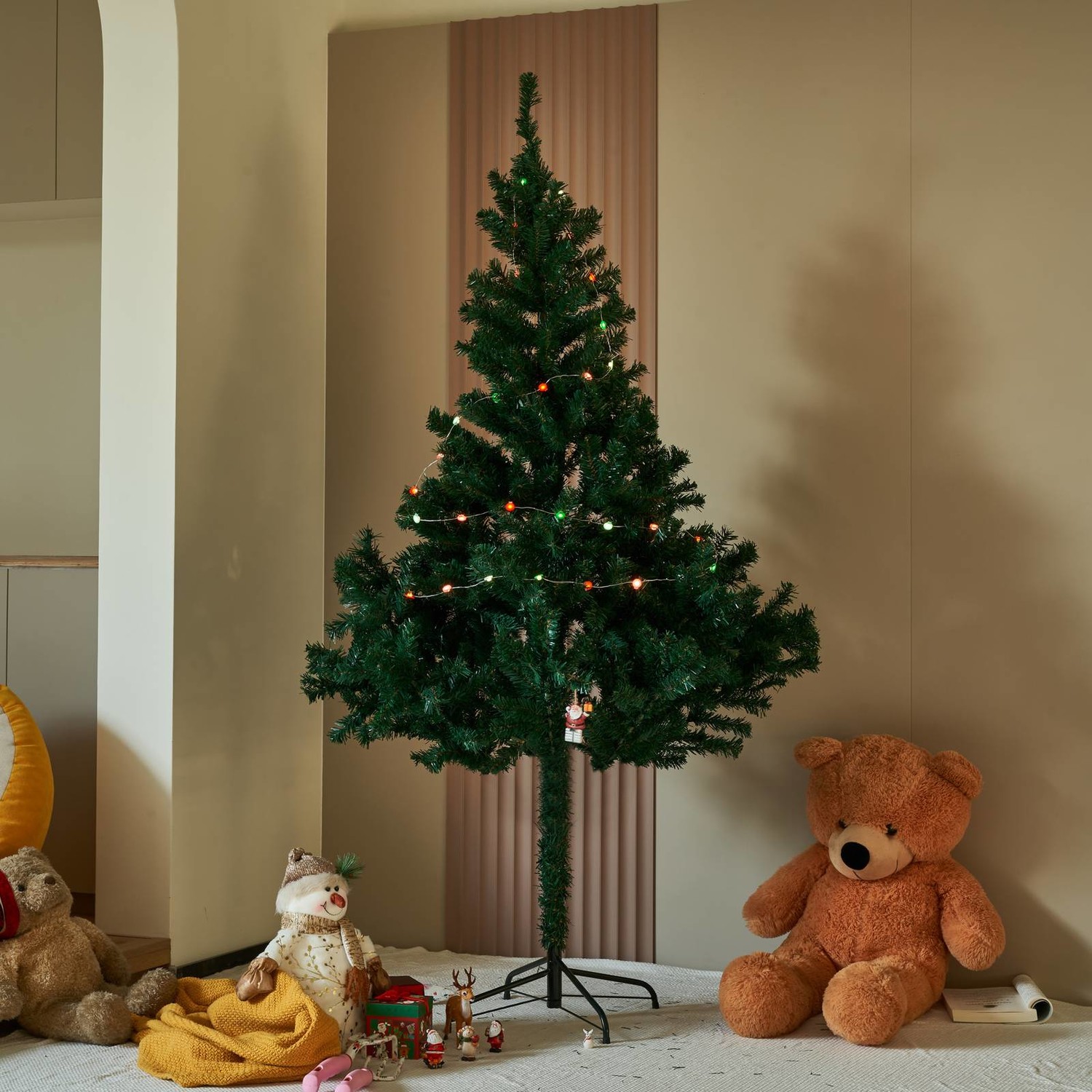 Lindby Motje LED reťaz, gule, červená, zelená