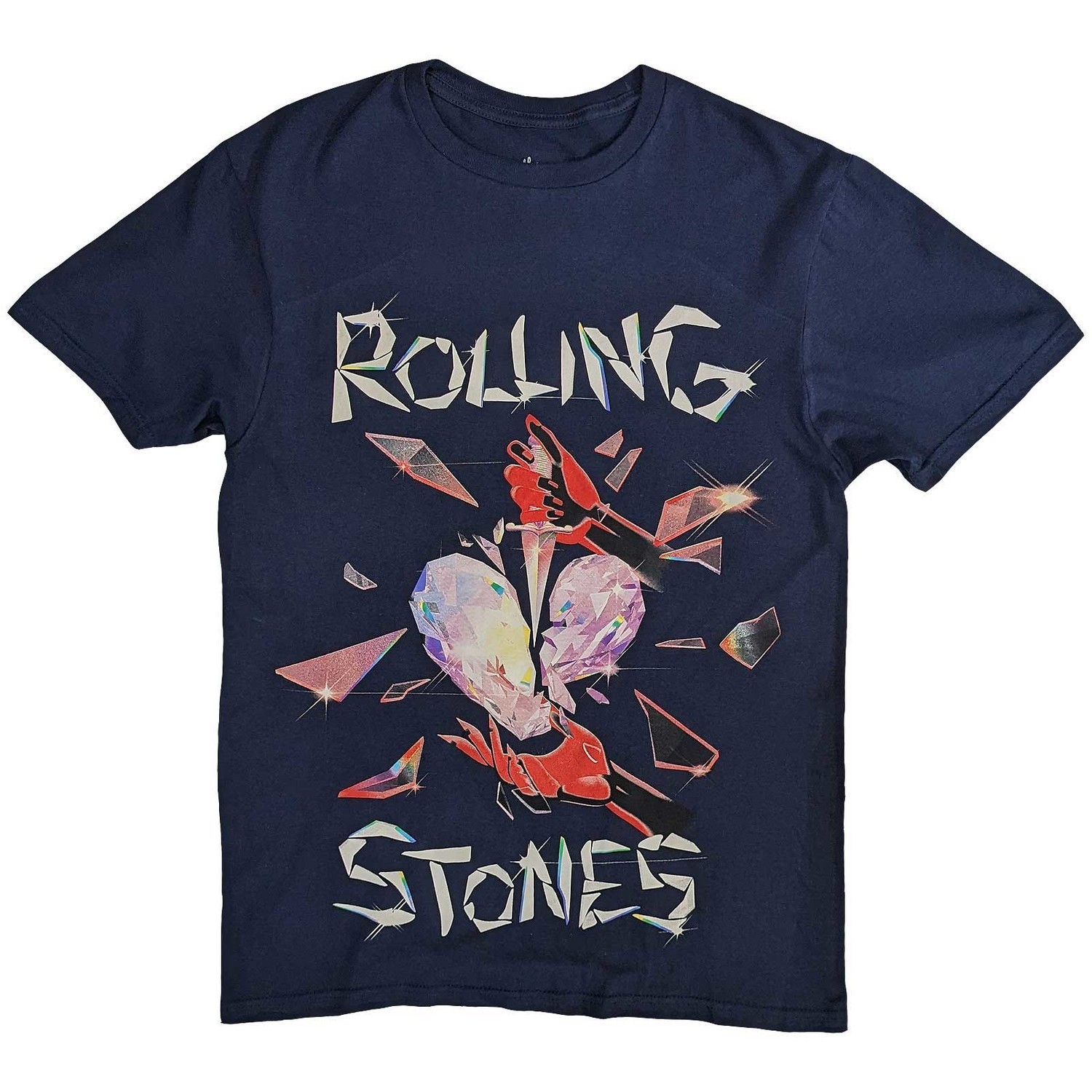 The Rolling Stones tričko Hackney Diamonds Heart Modrá S