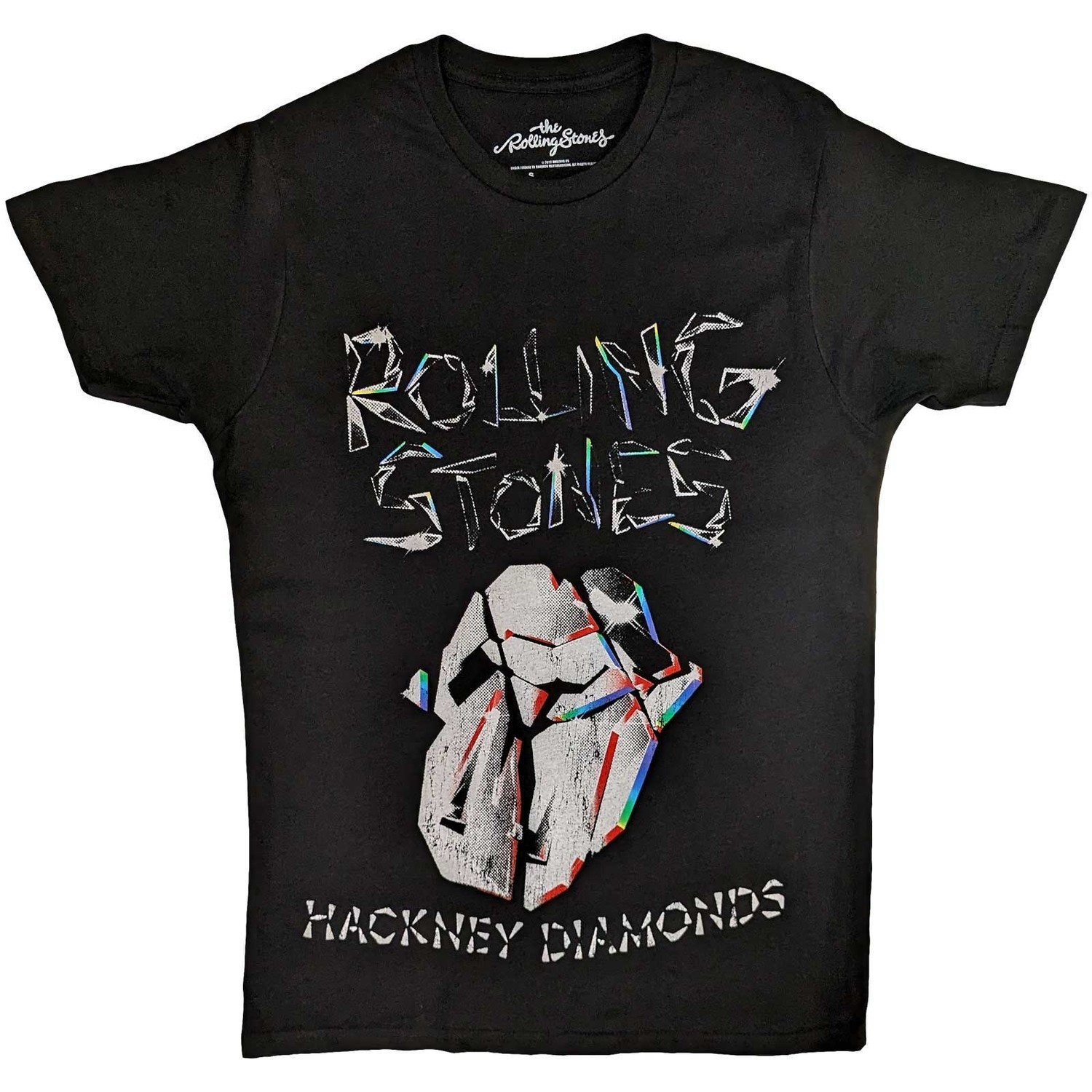 The Rolling Stones tričko Hackney Diamonds Faded Logo Čierna S