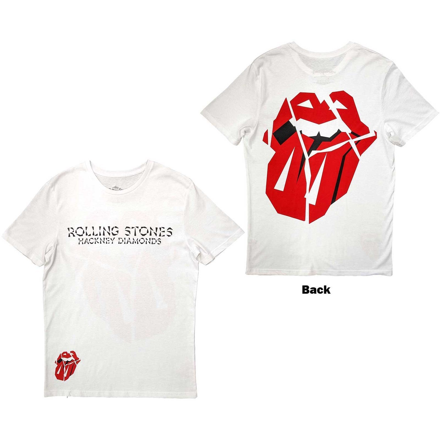 The Rolling Stones tričko Hackney Diamonds Lick Biela S