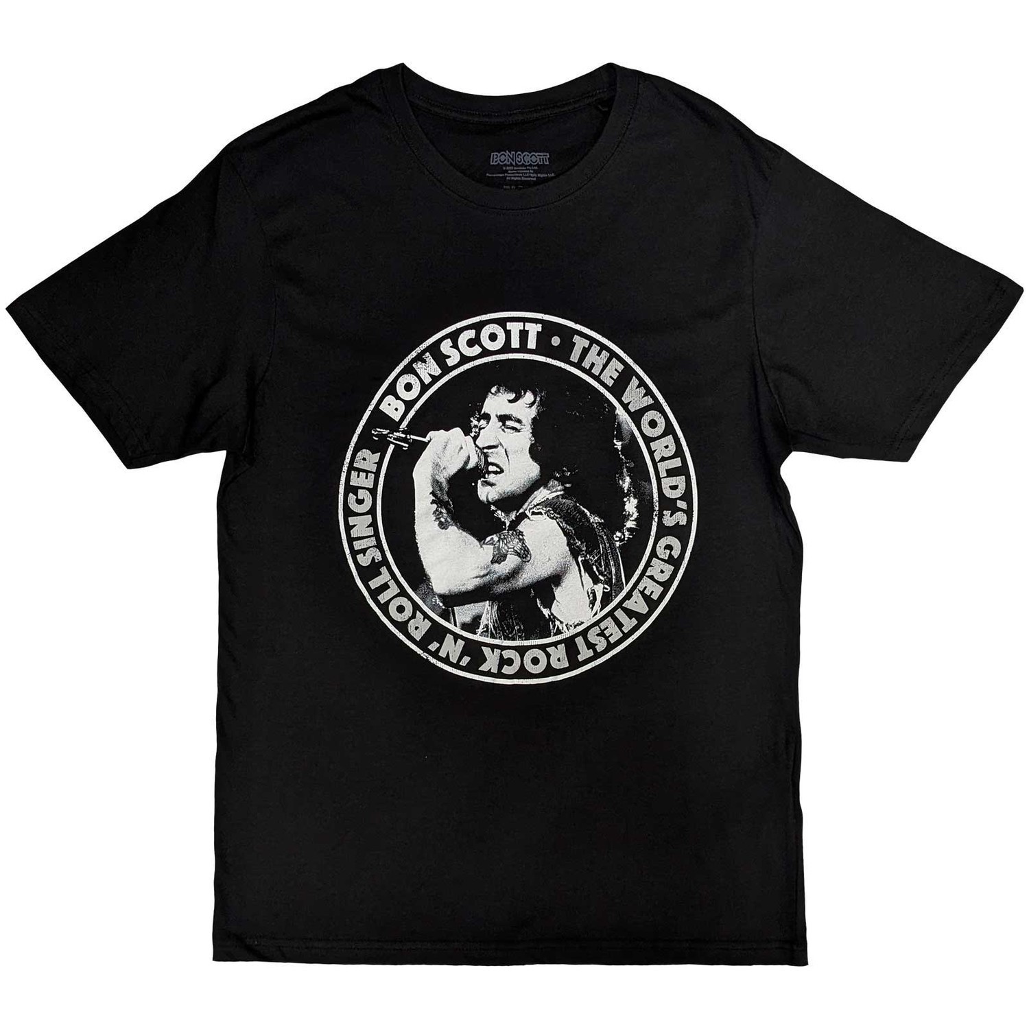 Bon Scott tričko TWGRRS Circle Čierna S