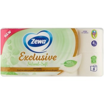 Zewa Deluxe Natural Soft toaletný papier 4 vrst.8ks