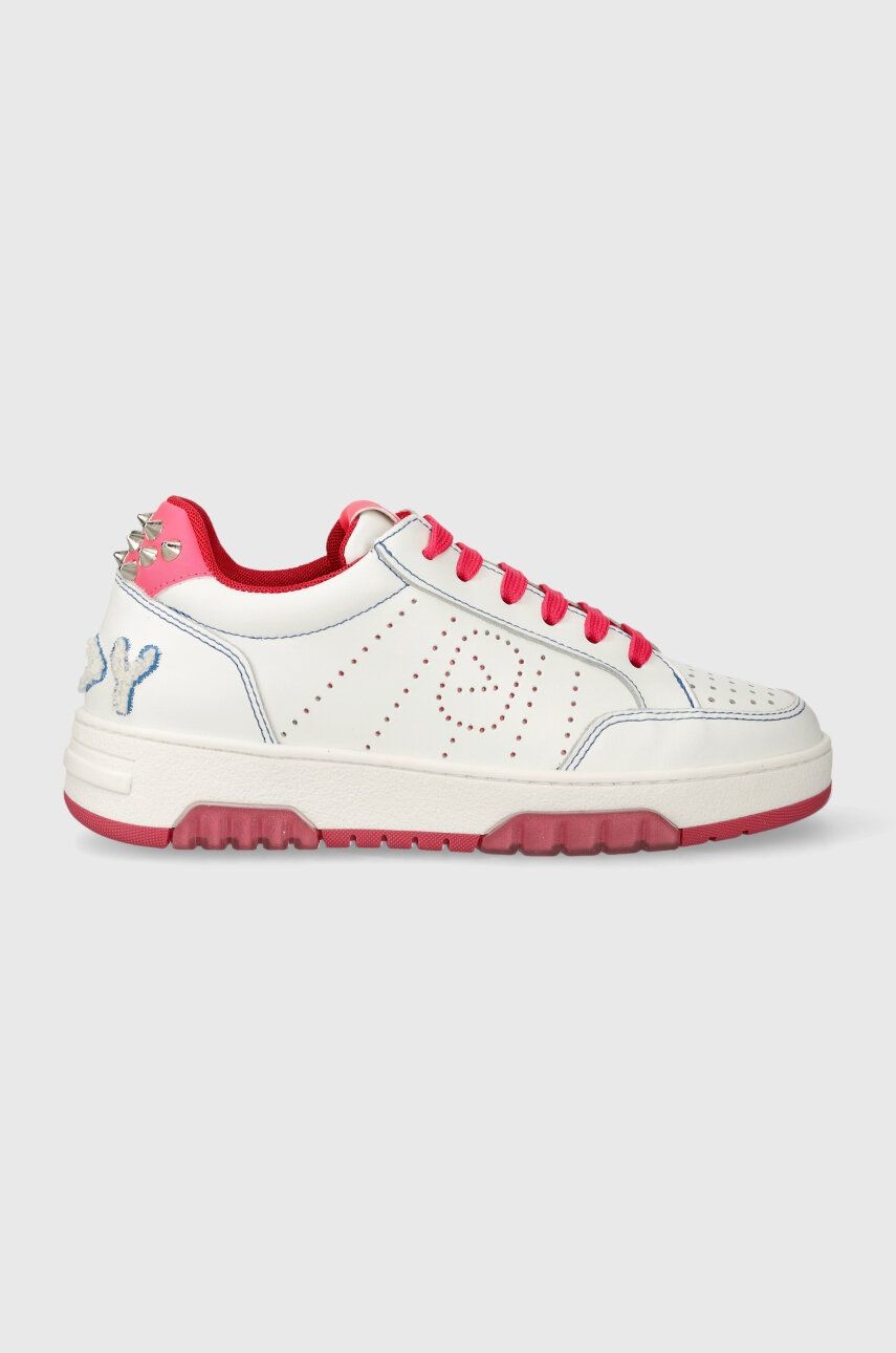 Kožené tenisky Off Play COMO biela farba, COMO 1 WHITE FUXIA STUDS