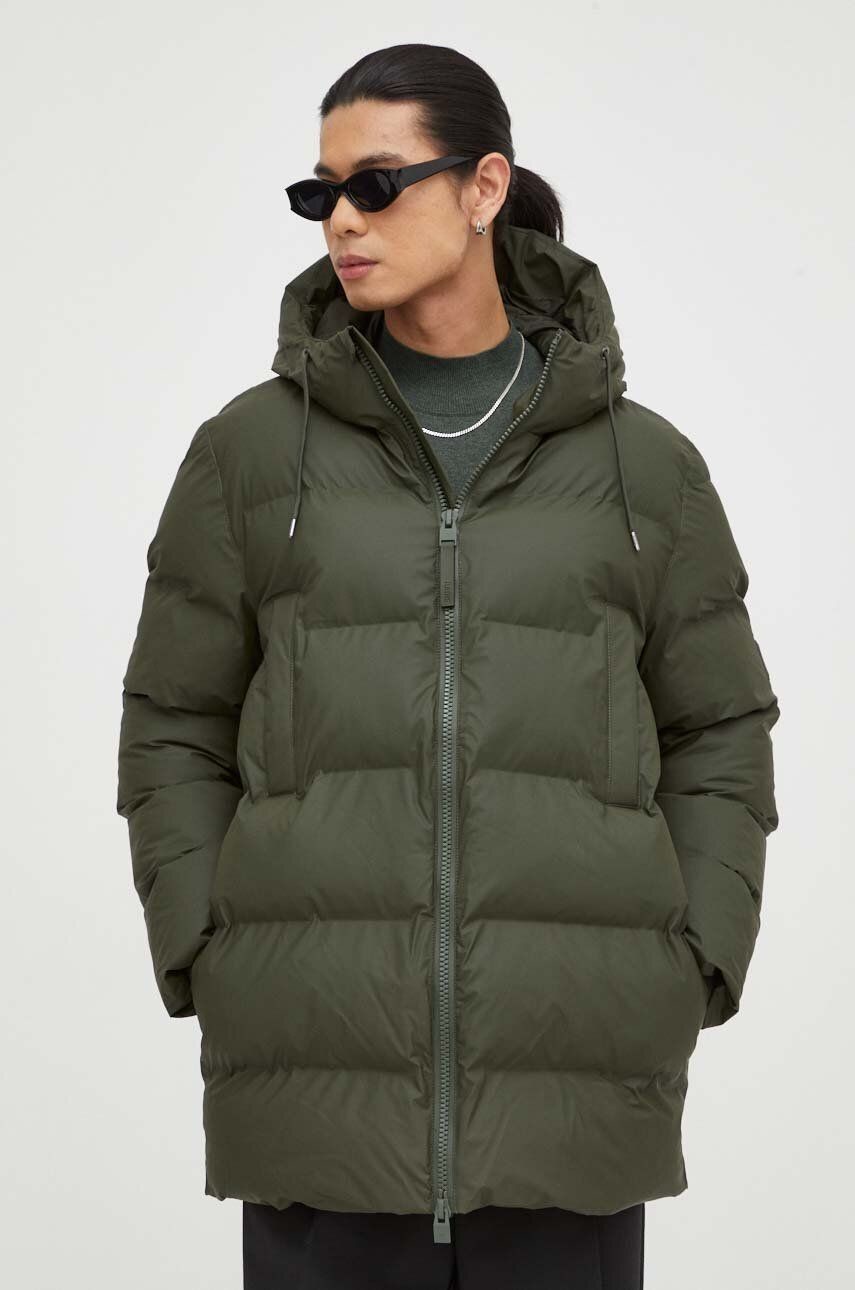Bunda Rains 15190 Jackets zelená farba, zimná