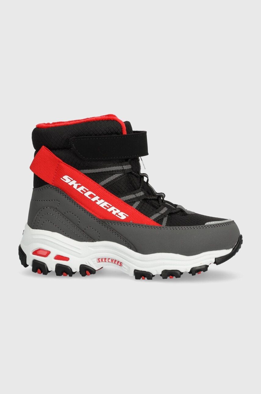 Detské zimné topánky Skechers D LITES šedá farba