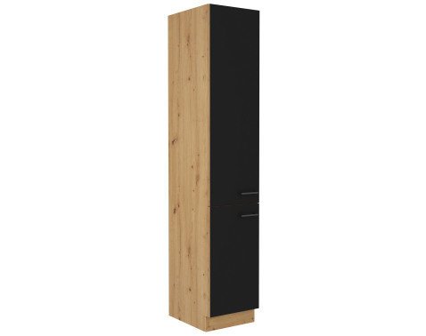 Vysoká kuchynská skriňa Modena, 40 cm, dub artisan/čierna%