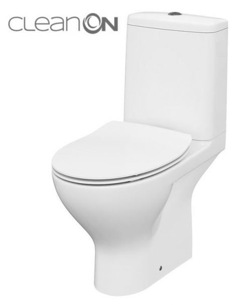 CERSANIT - WC KOMBI MODUO 43 671 011 3/5 CLEAN ON, SEDADLO SLIM DUROPLAST-SOFT CLOSE K116-032