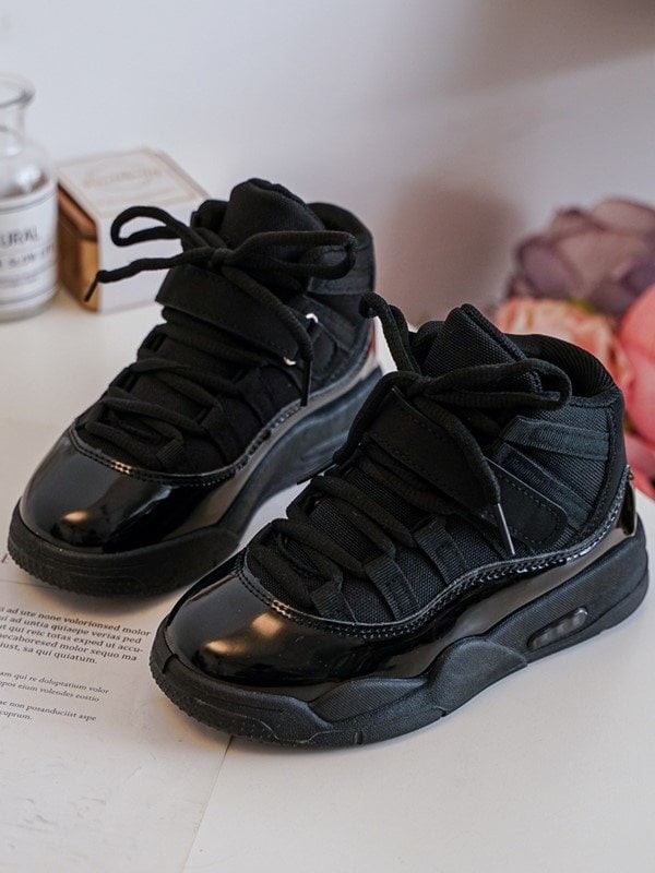 Children's sports lace-up shoes black Darina