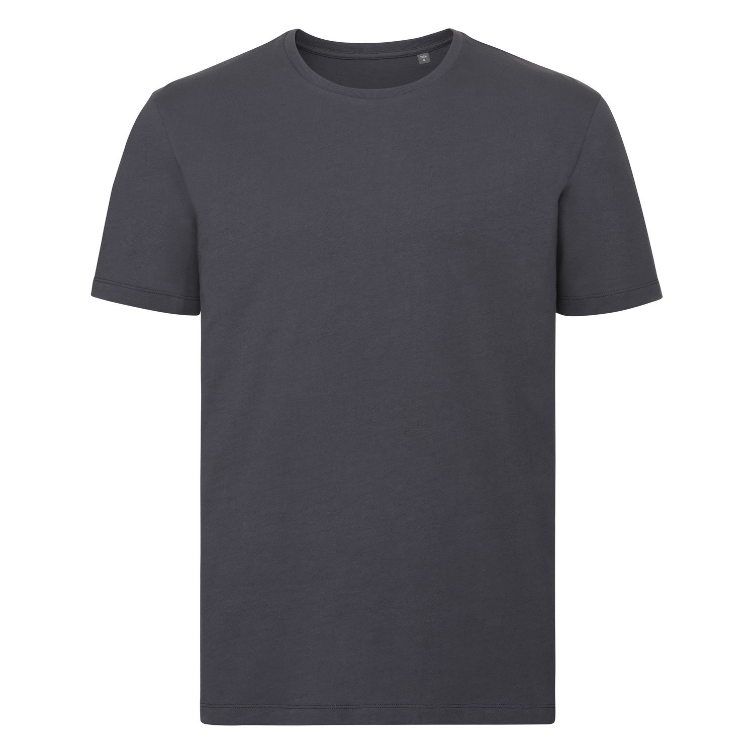 Dark Grey Men's T-shirt Pure Organic Russell