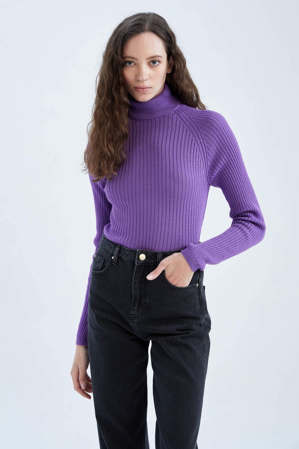 DEFACTO Slim Fit Turtleneck Sweater