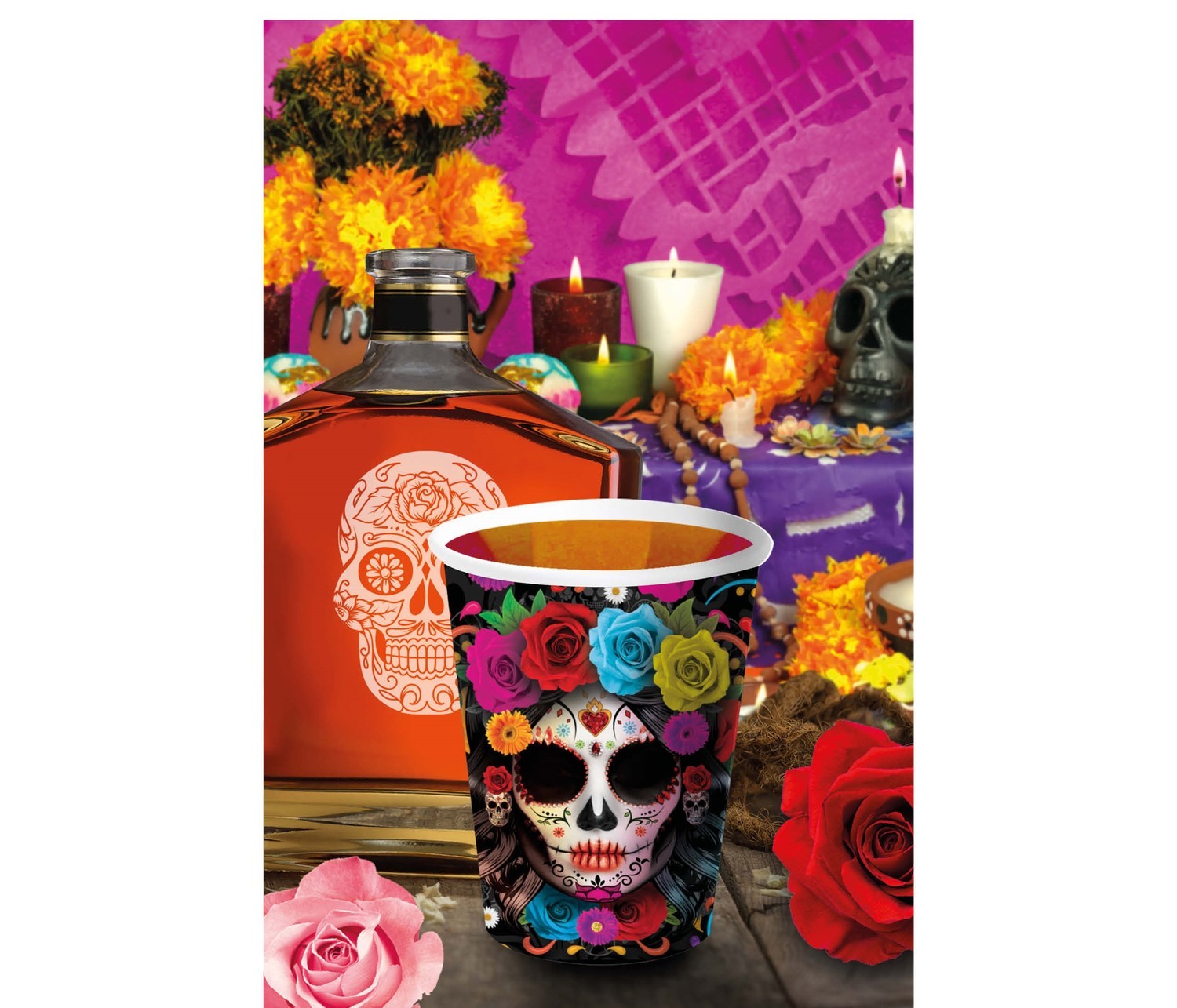 Guirca Papierové poháre - Catrina 240 ml