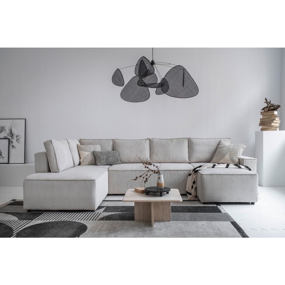 Rohová Sedacia Súprava Dave Béžová, Kord