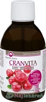 Pharma Activ CRANVITA Brusnica- Žihľava- D-manóza šťava 250 ml