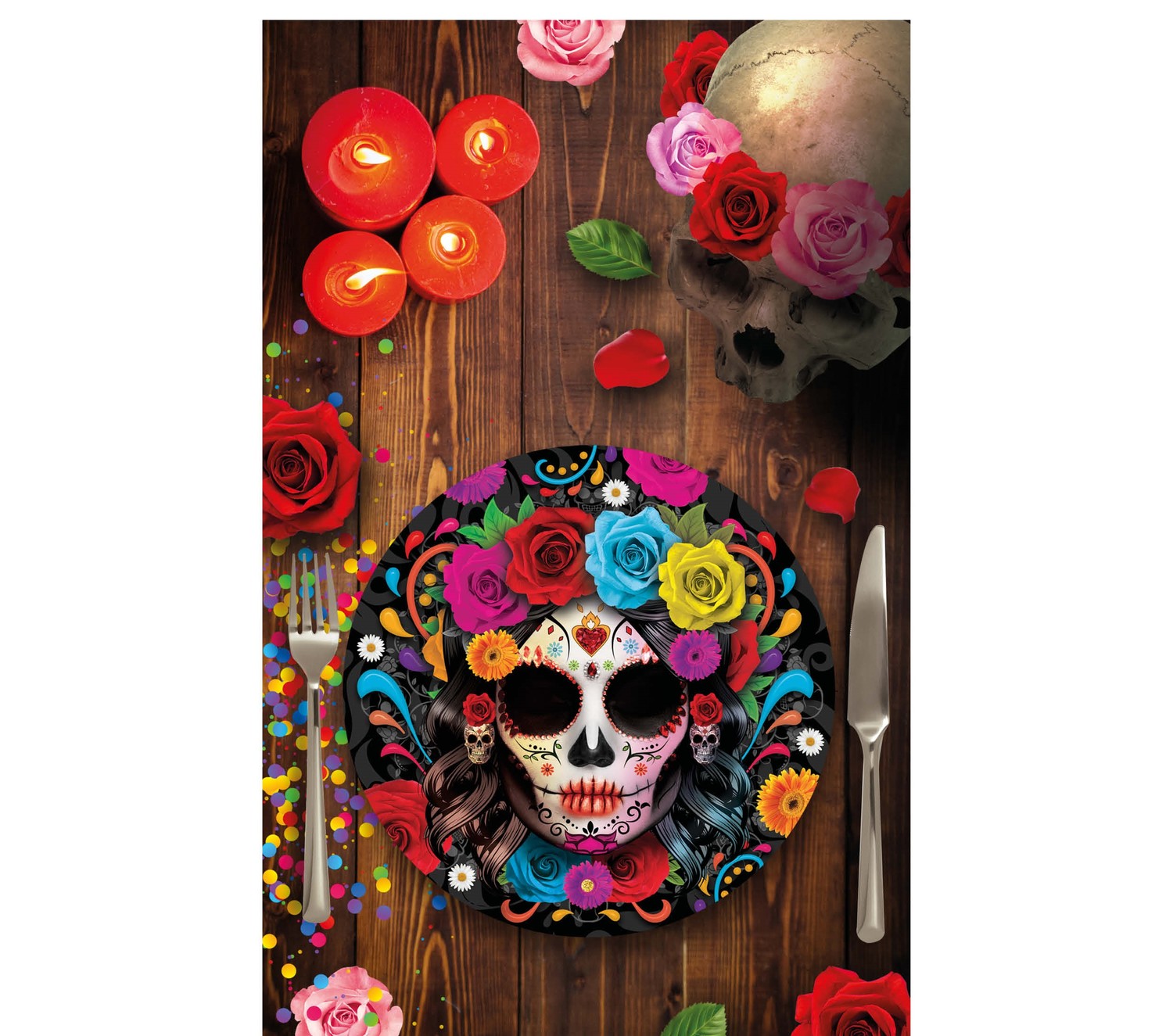 Guirca Papierové taniere - Catrina 23 cm