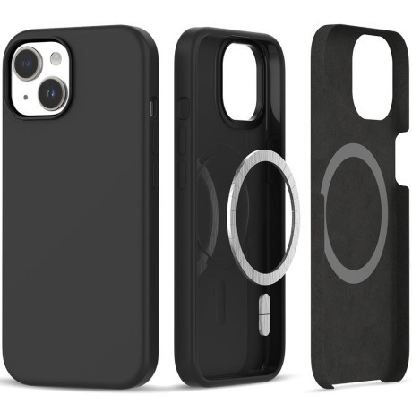 Tech-Protect Silicone MagSafe kryt na iPhone 15, čierny
