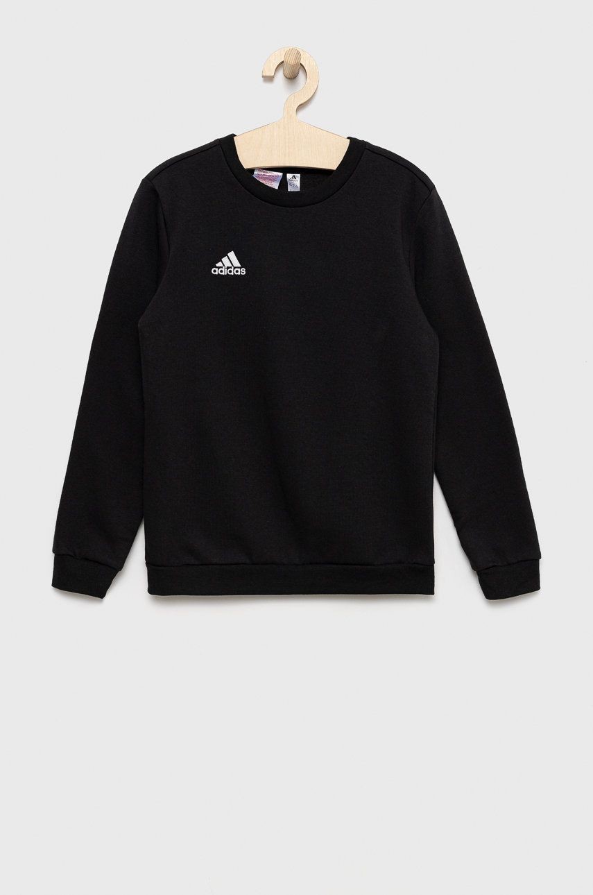 Detská mikina adidas Performance H57474 čierna farba, jednofarebná
