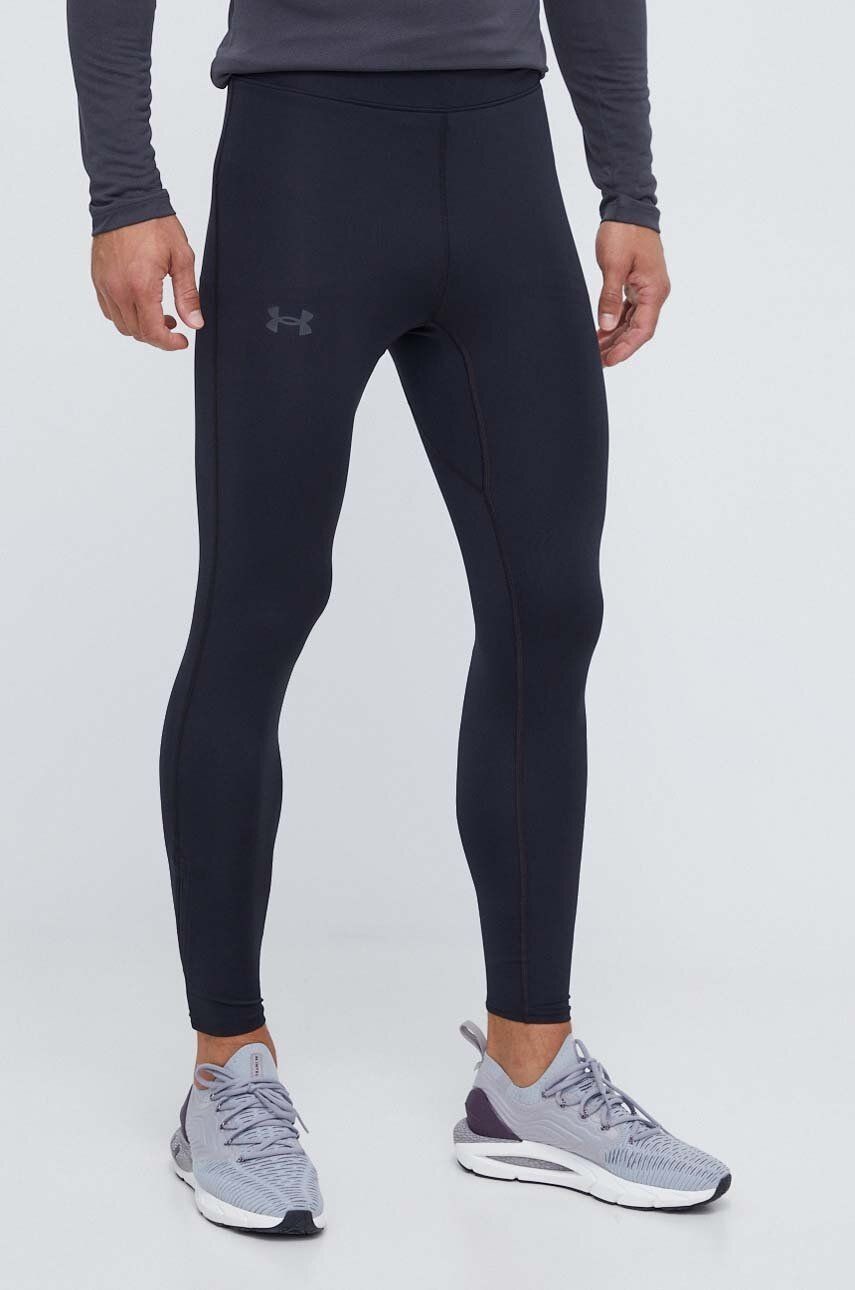 Bežecké legíny Under Armour Qualifier Elite čierna farba, jednofarebné