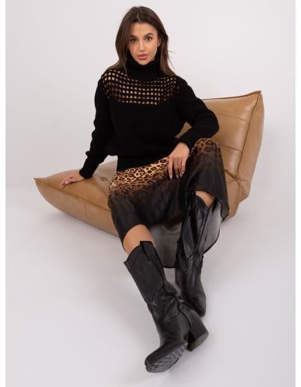 Dámsky sveter s rolákom ASRA čierny