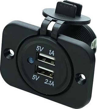 Compass, zásuvka 2×USB, 2,1A