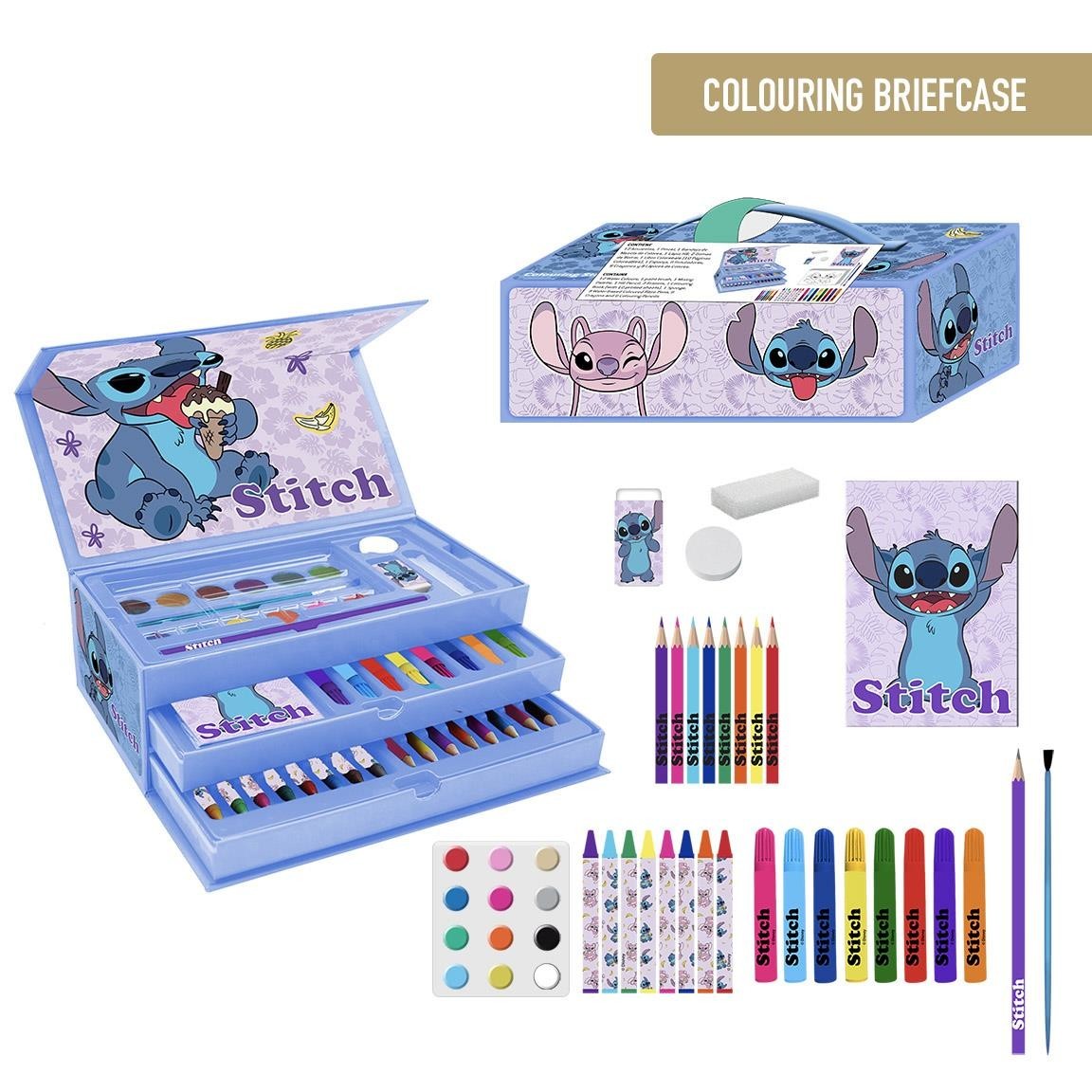COLOURING STATIONERY SET MALETÍN STITCH