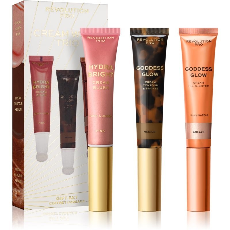 Revolution PRO Cream Wand Trio darčeková sada Medium (na tvár) odtieň