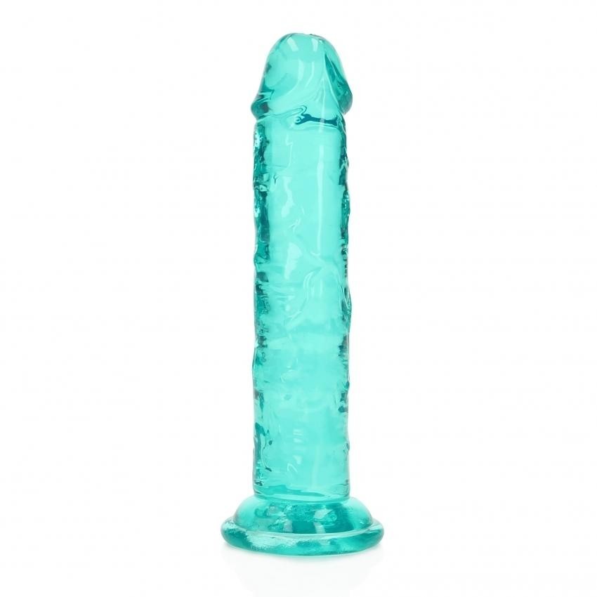 Realrock Realistické dildo s prísavkou 15,5 cm - tyrkysové
