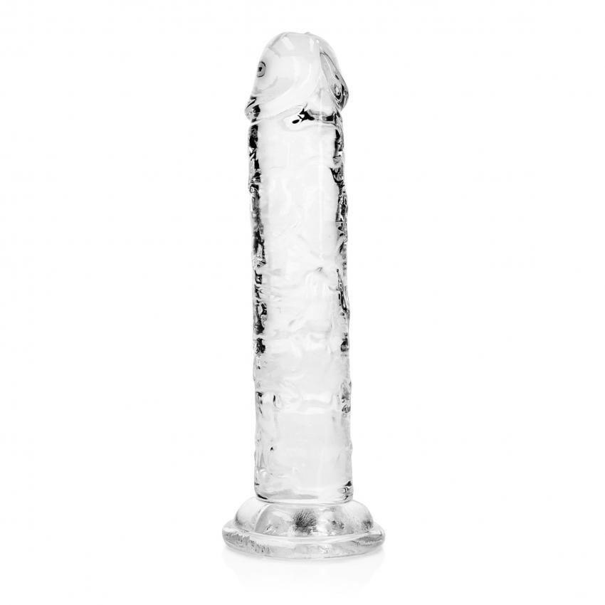 Realrock Realistické dildo s prísavkou 15,5 cm - transparentné