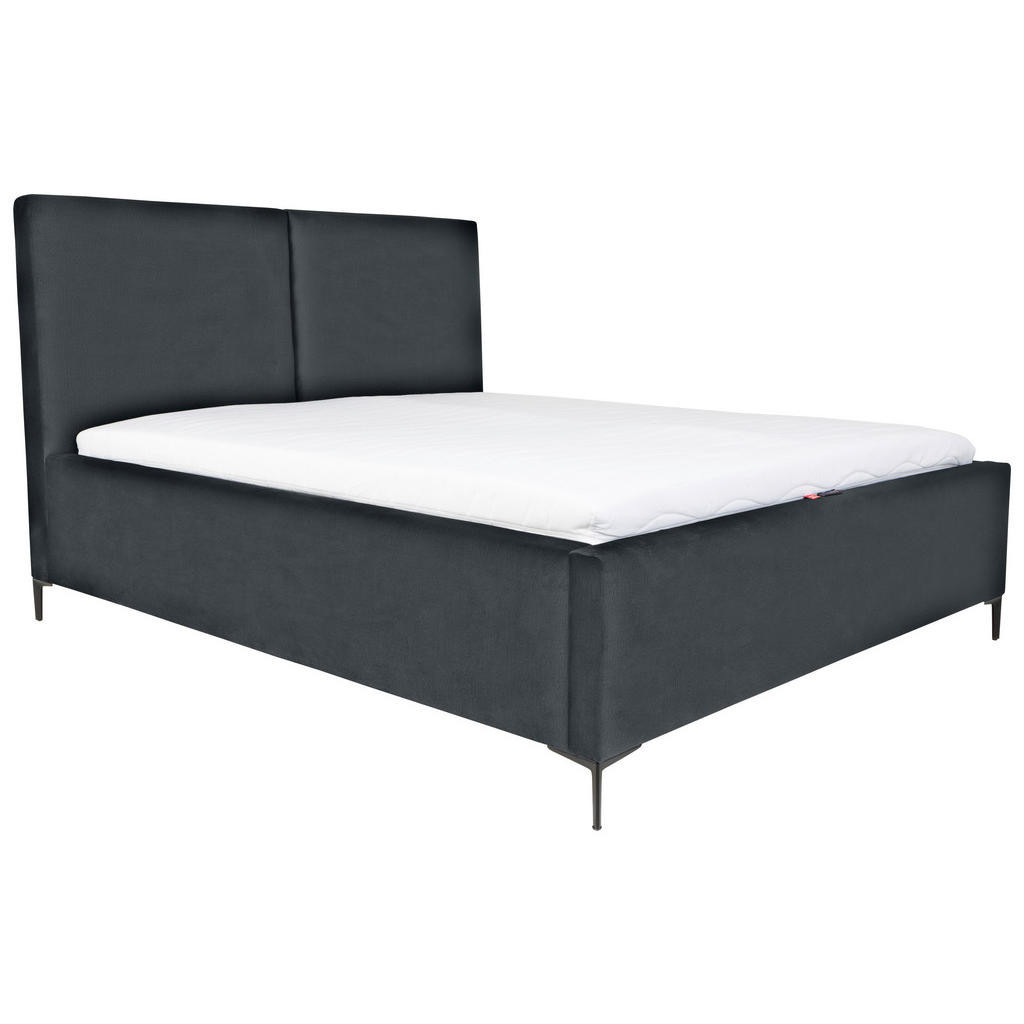 MID.YOU ČALÚNENÁ POSTEĽ, 160/200 cm, textil, tmavosivá