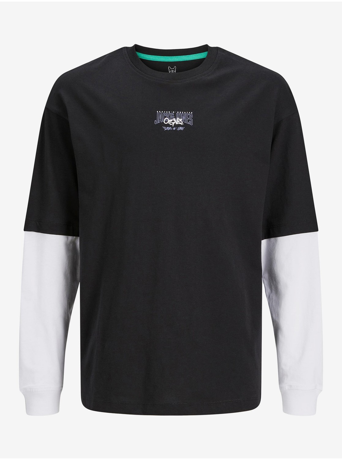 Čierne chlapčenské tričko Jack & Jones Tribeca