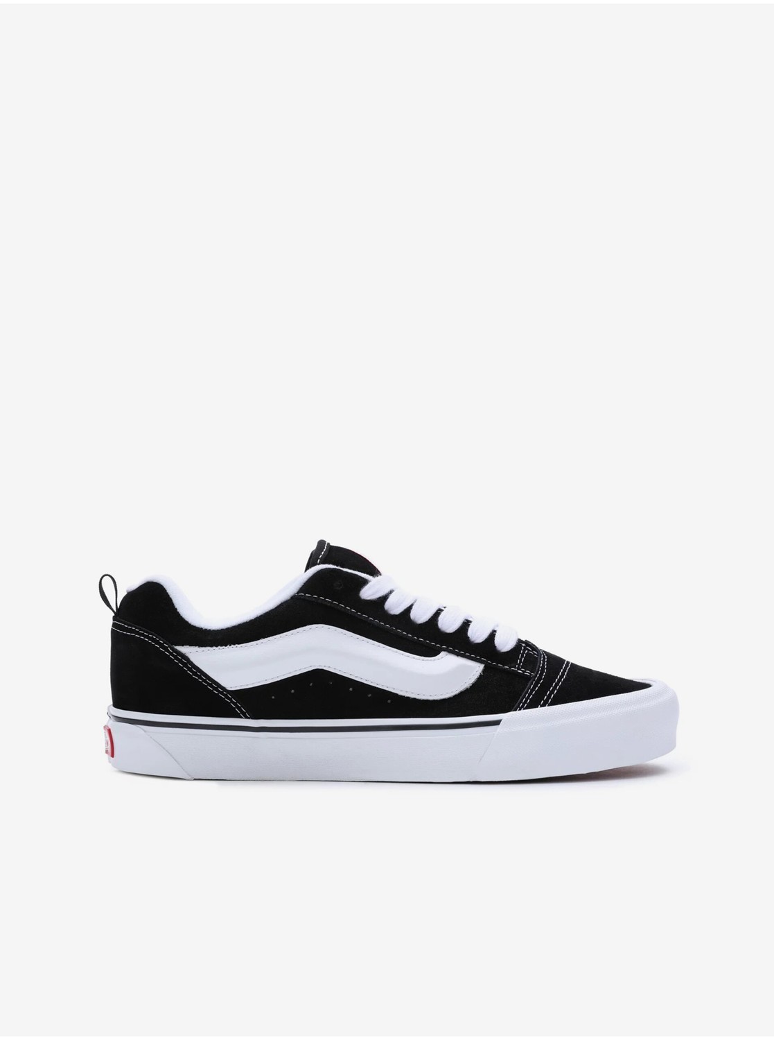 Čierno-biele semišové tenisky VANS Knu Skool