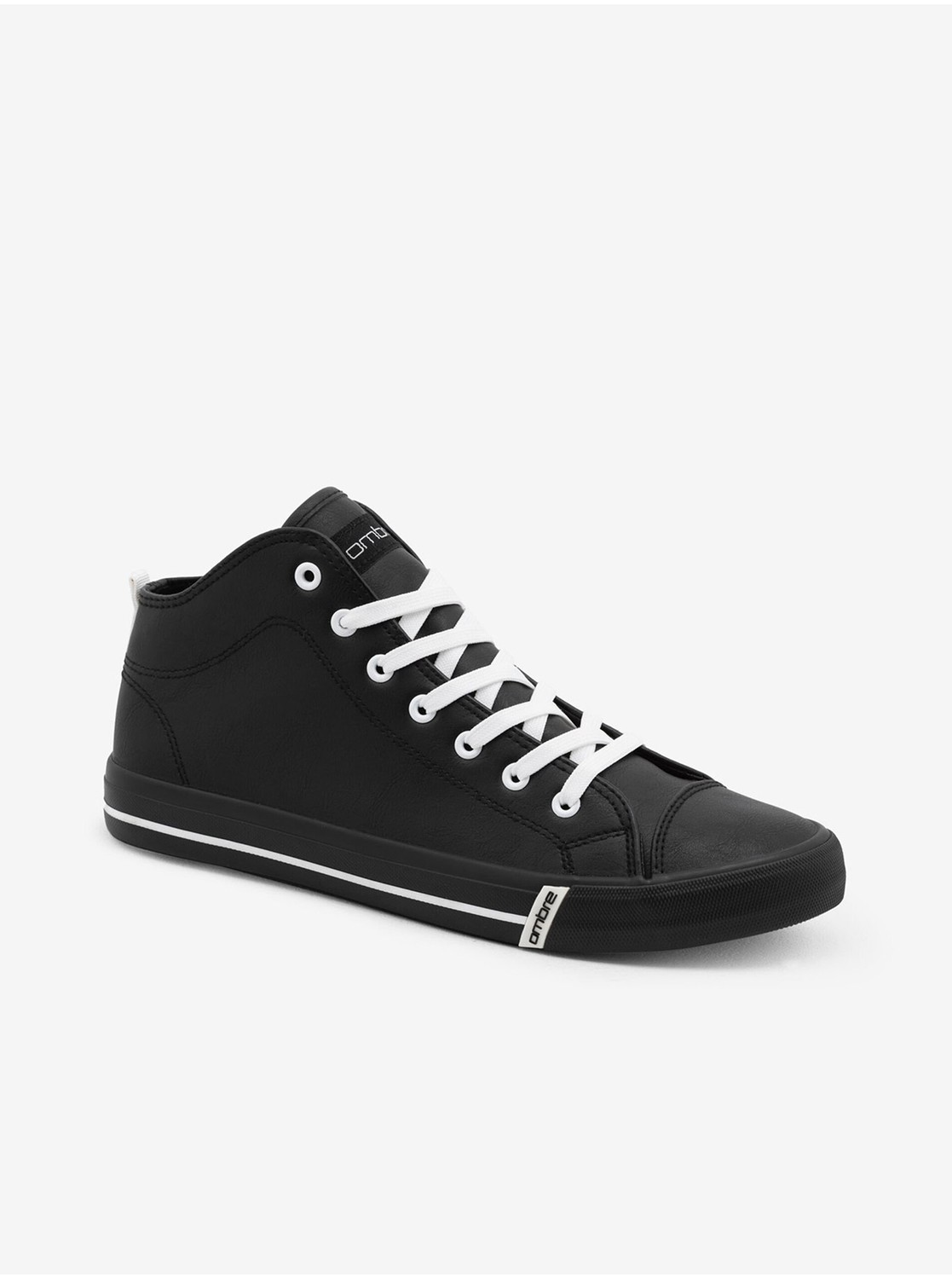 Čierne pánske členkové tenisky Ombre Clothing