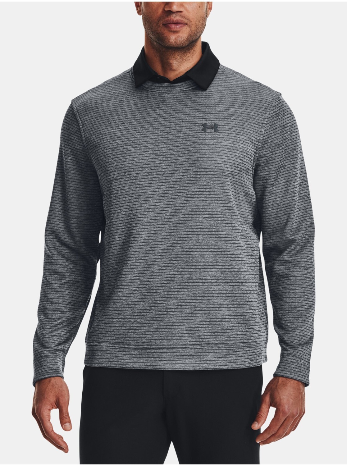 Šedá pánska pruhovaná športová mikina Under Armour
