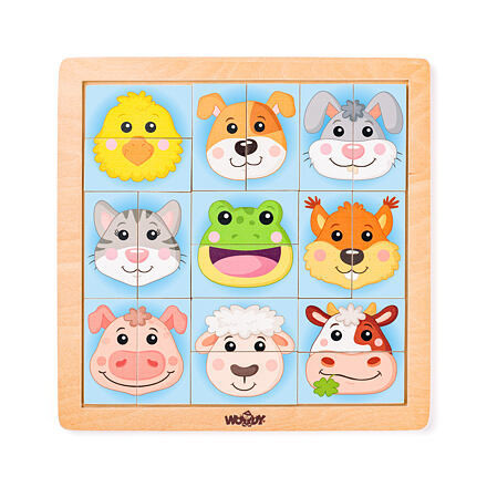 Woody Skladačka Zvieracie hlavičky - Domáce